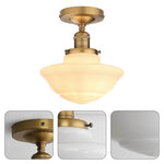 Antique hallway lighting gold bedroom lighting glass, metal ceiling light