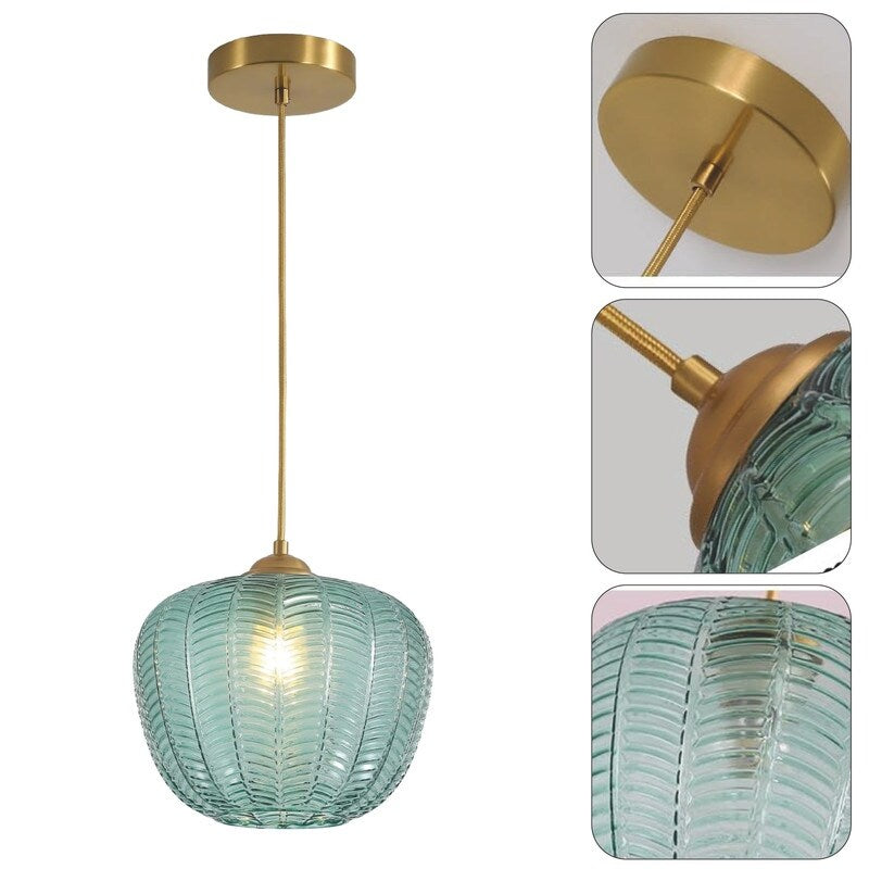 Contemporary light fixtures green kitchen island lights glass,metal Pendant lights