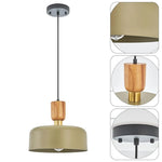 Contemporary pendant lighting green hanging lights wood, metal bedrooms lights