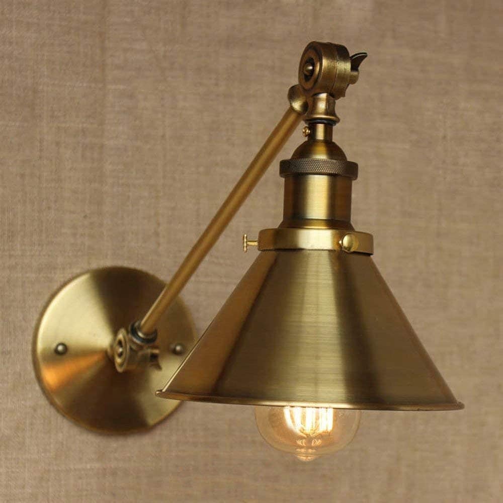 Divito 1-Light Armed Sconce with brass finish