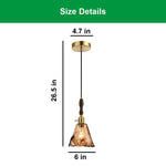 E26 socket hanging light Golden Amber pendant lights glass, metal adjustable light