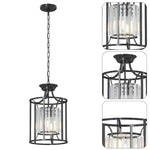 Farmhouse pendant light black island light metal hanging lights