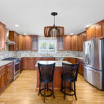 Farmhouse pendant light wood hanging light ceiling chandelier industrial ceiling light fixture