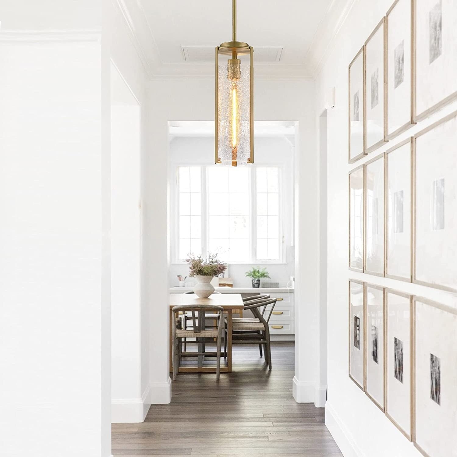 Gold glass pendant lights modern hanging light fixture