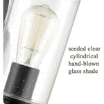Industrial  farmhouse wall sconces glass wood wall lights