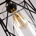 Industrial glass plug in cord on or off dimmer switch swag pendant light