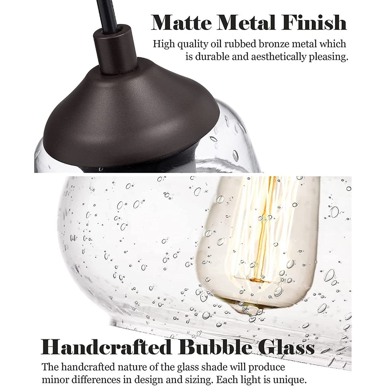 Industrial pendant lights kitchen island farmhouse glass hanging light