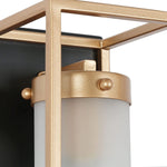 Industrial sconces wall lighting black and gold bathroom light fixtures cylinder wall sconce