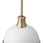 Matte white pendant light island pendant lights fixture with matte brass accents
