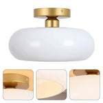 Mid-century modern light fixture gold entryway light glass, iron, metal ceiling light