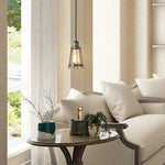 Mini cage island pendant light with rustic silver finish