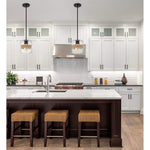 Moder pendant light fixture with hammered glass shade industrial black hanging light