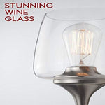 Modern chic nickel wall sconce with wine glass shade