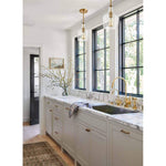Modern glass kitchen pendant lighting over island