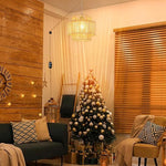 Plug in cord hanging lights natural light fixture rattan, wicker, bamboo kitchen pendant light