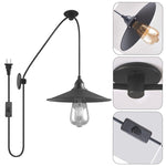 Plug-in pendant light ‎black hanging lights polyvinyl chloride entryway lights