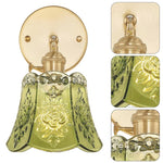 Plug in sconce lights green wall lights glass, metal living room lights