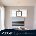 Rust pendant light industrial open cage pendant lamp with wood grain finish