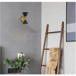 Set of 2 sconce lights black wall lights metal indoor lights