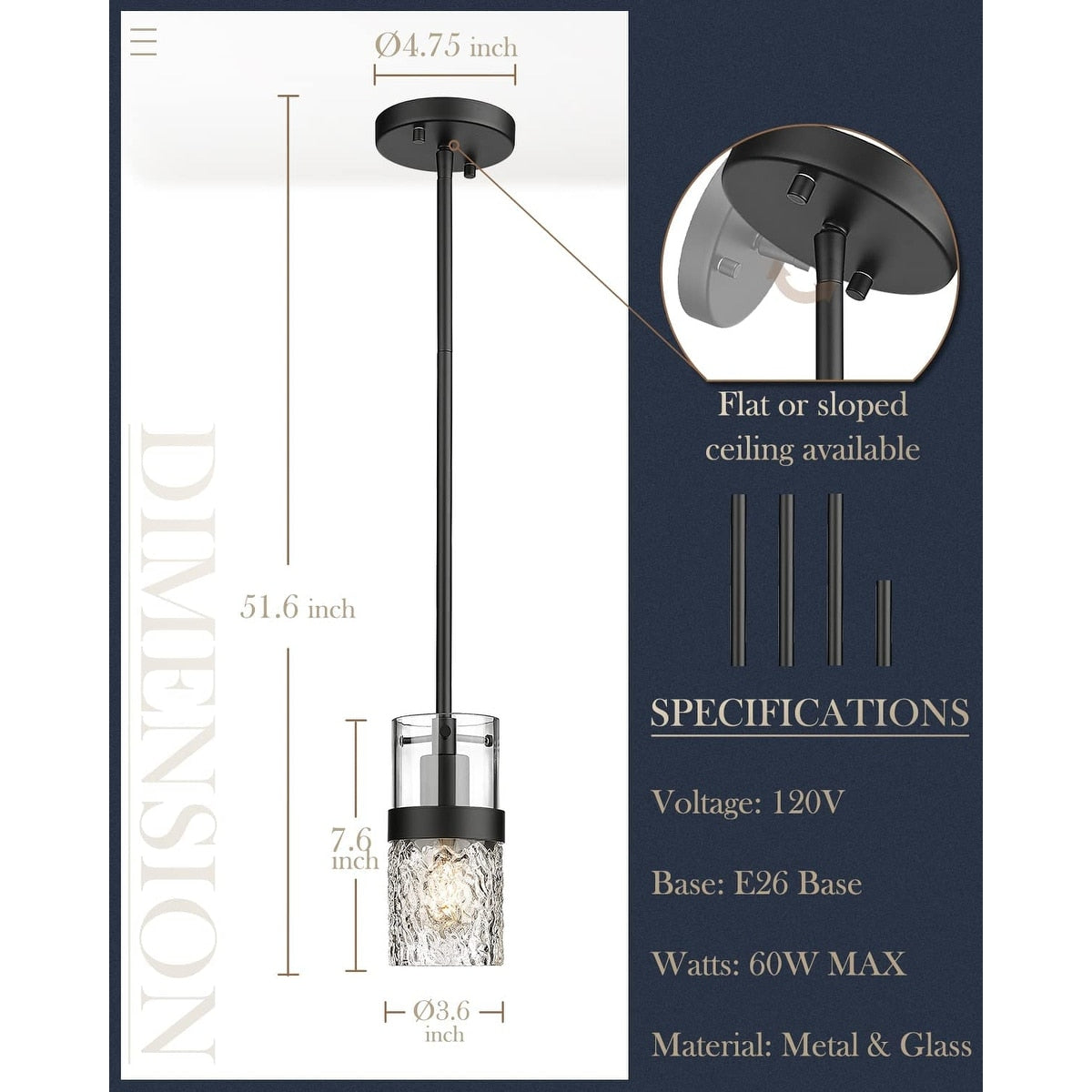 Single pendant light modern pendant lighting for kitchen island black ceiling pendant light fixture