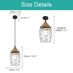 Unique design hangable light clear island dining glass pendant light