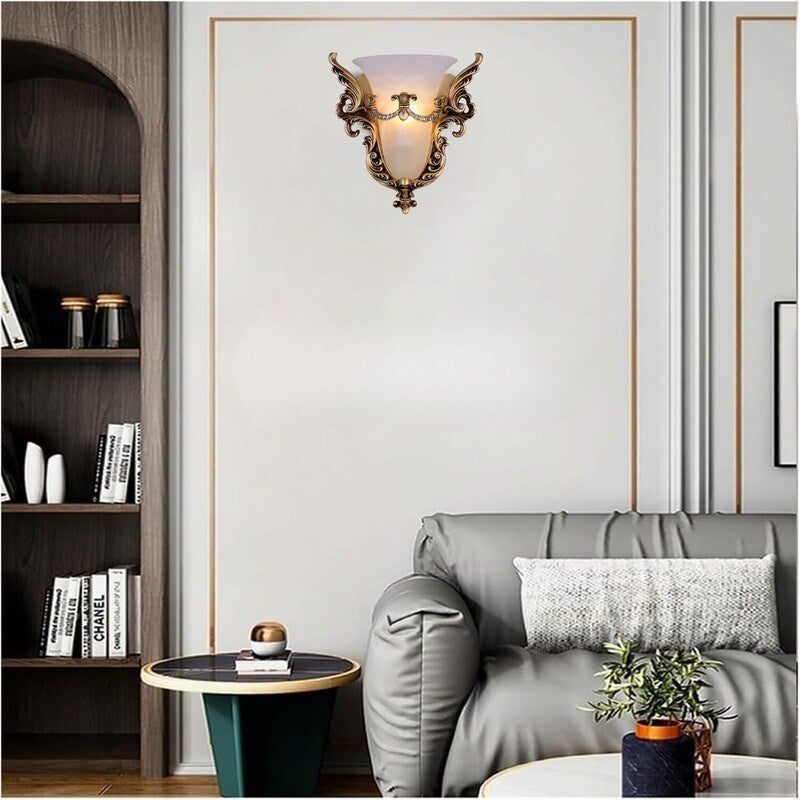 Unique sconce light gold wall lighting glass bedroom lights