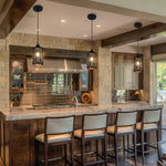 Vintage black pendant light cylinder mini pendant lighting fixture