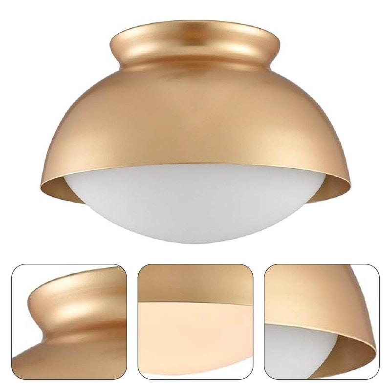 Vintage fixture light gold hallway light glass, metal Ceiling light