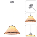 Vintage pendant light brown hangable light fabric island lights