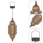 Waterproof hanging light gold garden light metal solar lights