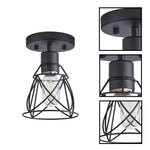 1-Light lighting fixtures matte black light and bulbs aluminum metal ceiling lamp