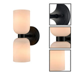 2 Light light fixture black wall sconce metal bathroom light