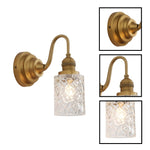 Vintage shade of light Glass Metal bathroom light Brass wall light