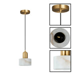 1-Pack kitchen island light brass marble pendant lamp blak gold hanging fixtures