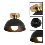 1 light kitchen island fixture metal ceiling light gold black semi flush mount light