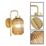 2 pack rechargeable bulb lights glass iron wall sconces Amber light fixture