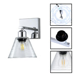 1-Light wall light glass light bulbs nickel lighting fixtures