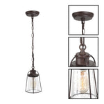 Farmhouse kitchen island light bronze hanging light glass, metal pendant light
