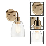 1-light exterior sconce metal wall light bronze Wall Sconce