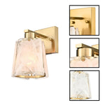1-Light  wall sconce glass metal sconces lighting gold wall light fixtures