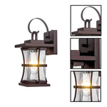 2 Pack porch light fixtures bronze wall sconce thick metal wall lights