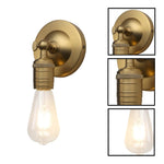 1 Light bulb light gold wall sconce metal wall light