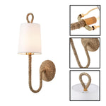 2  Pack wall sconce white wall light fixture fabric, metal, wicker sconce lights
