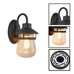 E26  Wall sconce black wall lighting glass, metal wall lamps