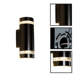 Up down wall sconce aluminum porch lights fixture black wall light