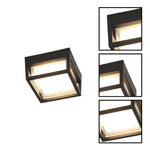 125w porch light Aluminum Polycarbonate flush ceiling lamp Black fixture lights