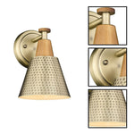 1 light bathroom light metal vanity bath light brass gold sconce light