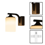 Milk glass wall light fixture aluminium wall lamp black wall light