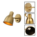 Adjustable light bulb metal wall sconce gold light fixture