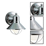 1 light wall sconce aluminum light bulb brushed nickel porch lights